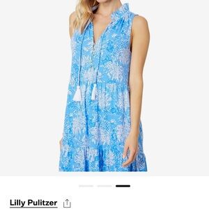 LILLY PULITZER **SIZE XXL** NWT Malone Maxi in Boca Blue Croc and Loc It